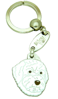 LAGOTTO ROMAGNOLO WHITE <br> (keyring, engraving included)